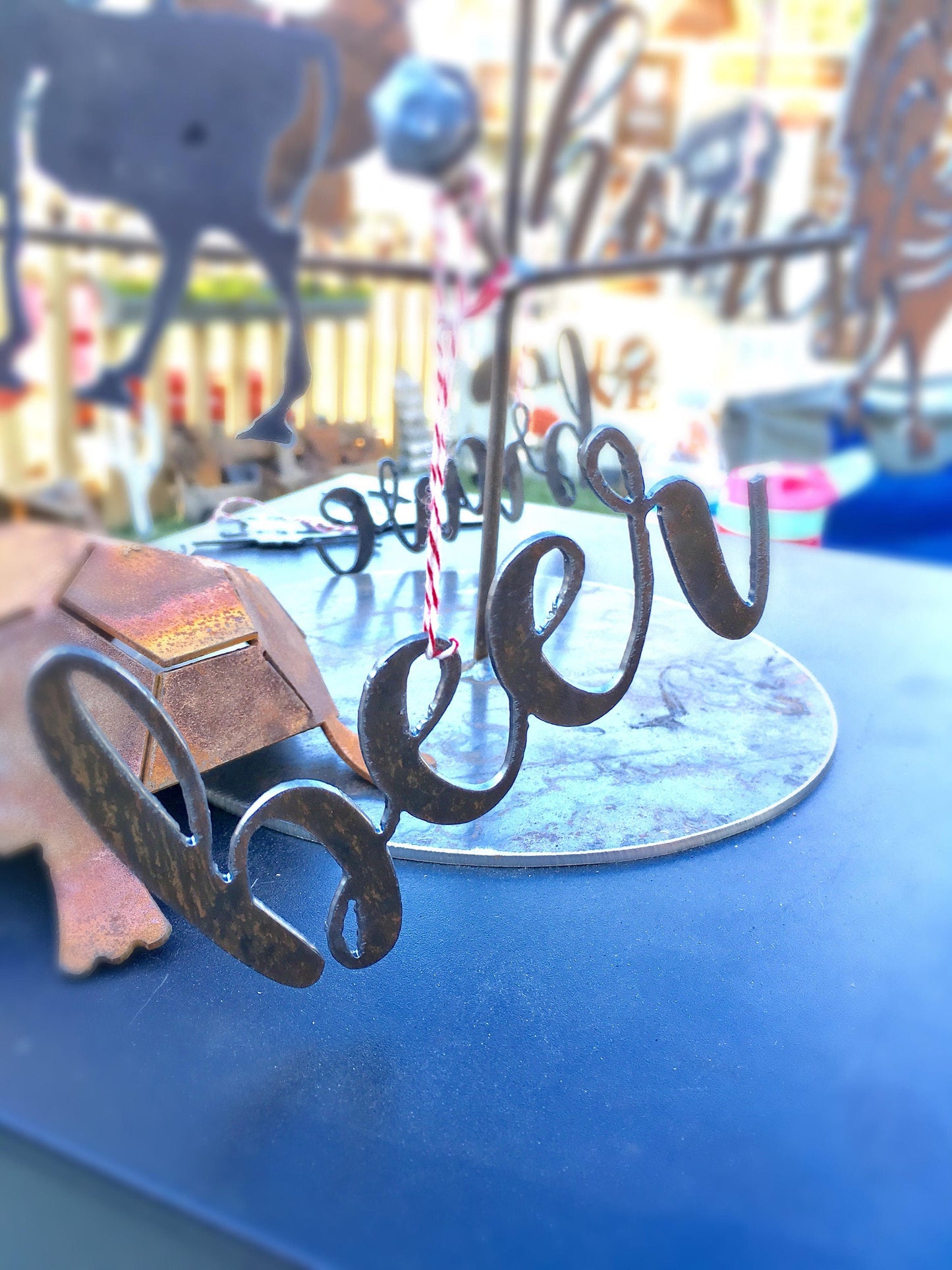 Mariposa Script Word Ornaments
