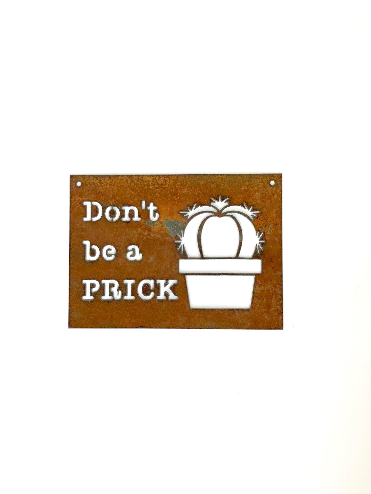 Don’t Be a Prick succulent Metal Sign