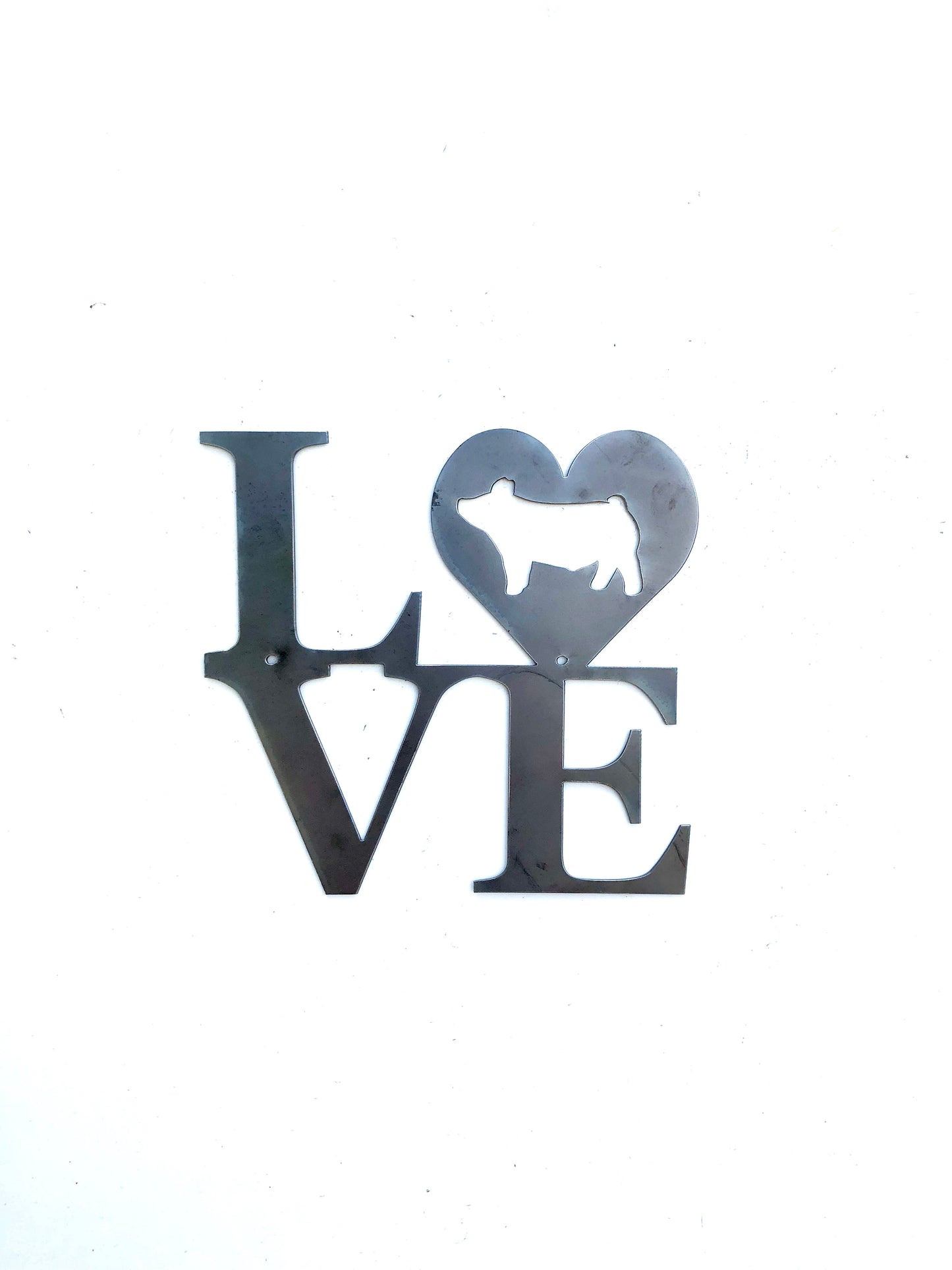 Stacked “Love” Show Animal Metal Sign