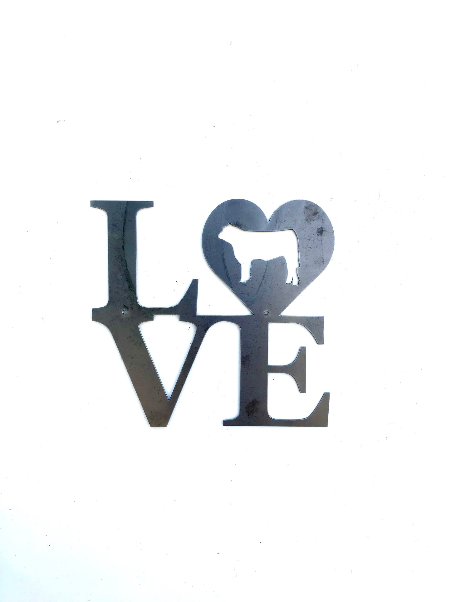 Stacked “Love” Show Animal Metal Sign