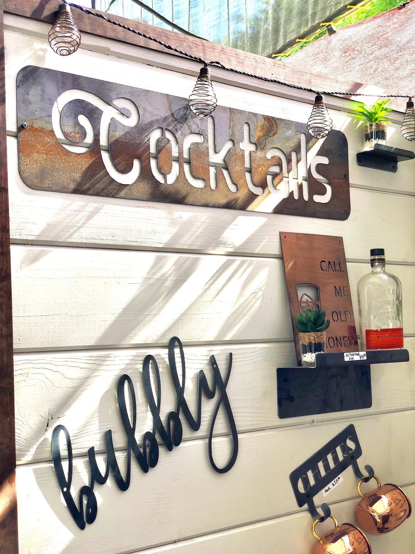 Cocktails Metal Sign