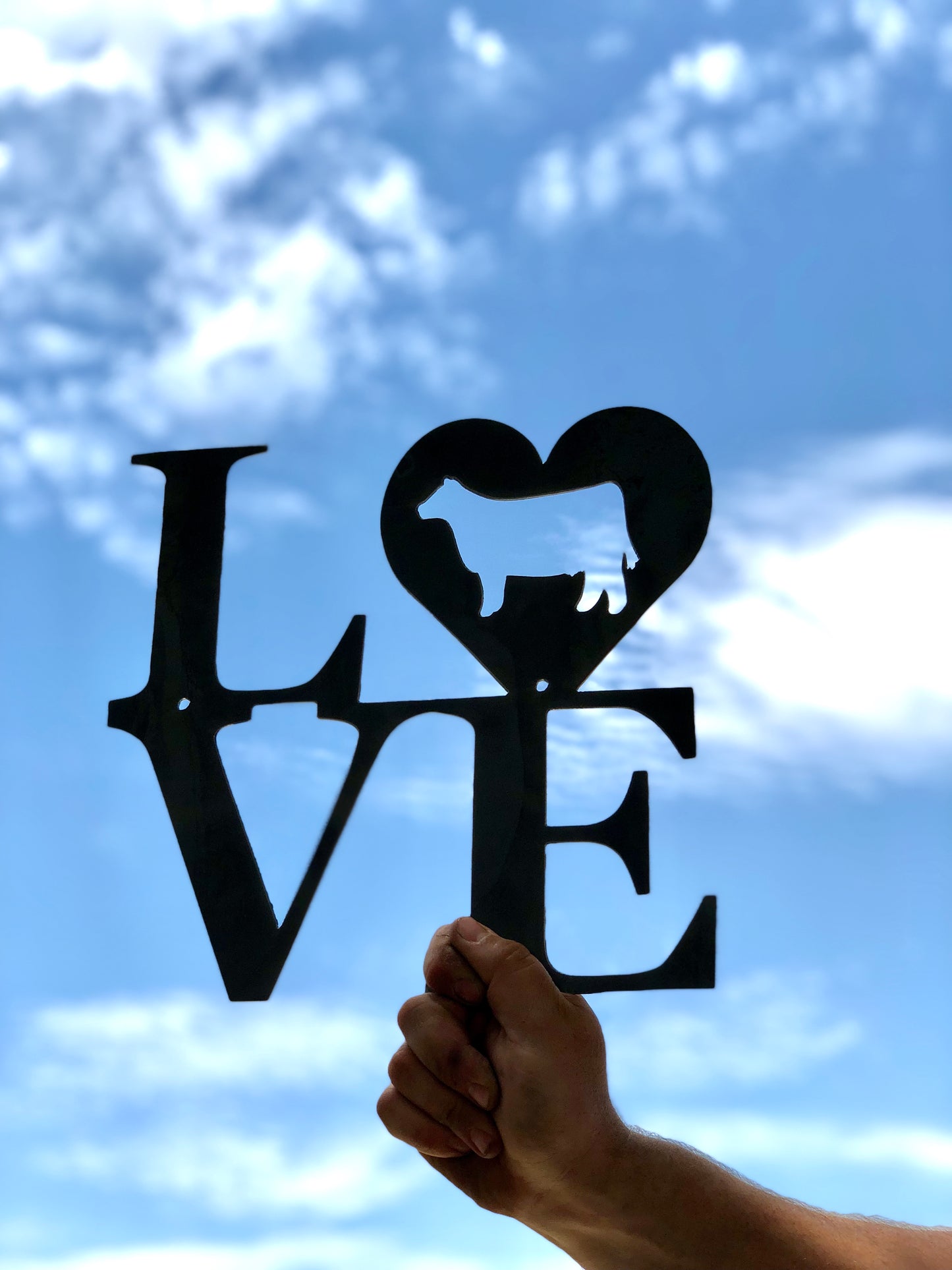 Stacked “Love” Show Animal Metal Sign