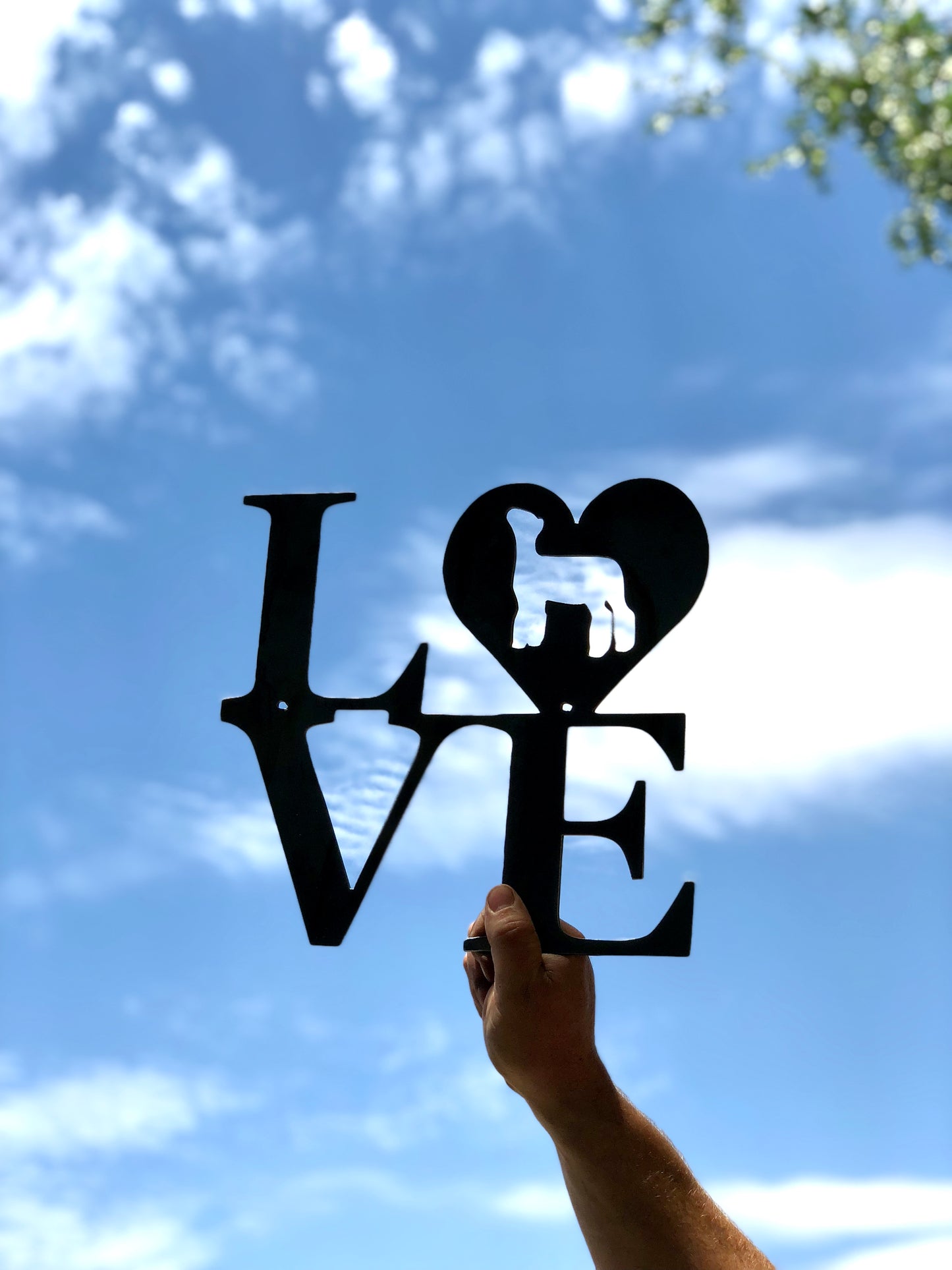 Stacked “Love” Show Animal Metal Sign