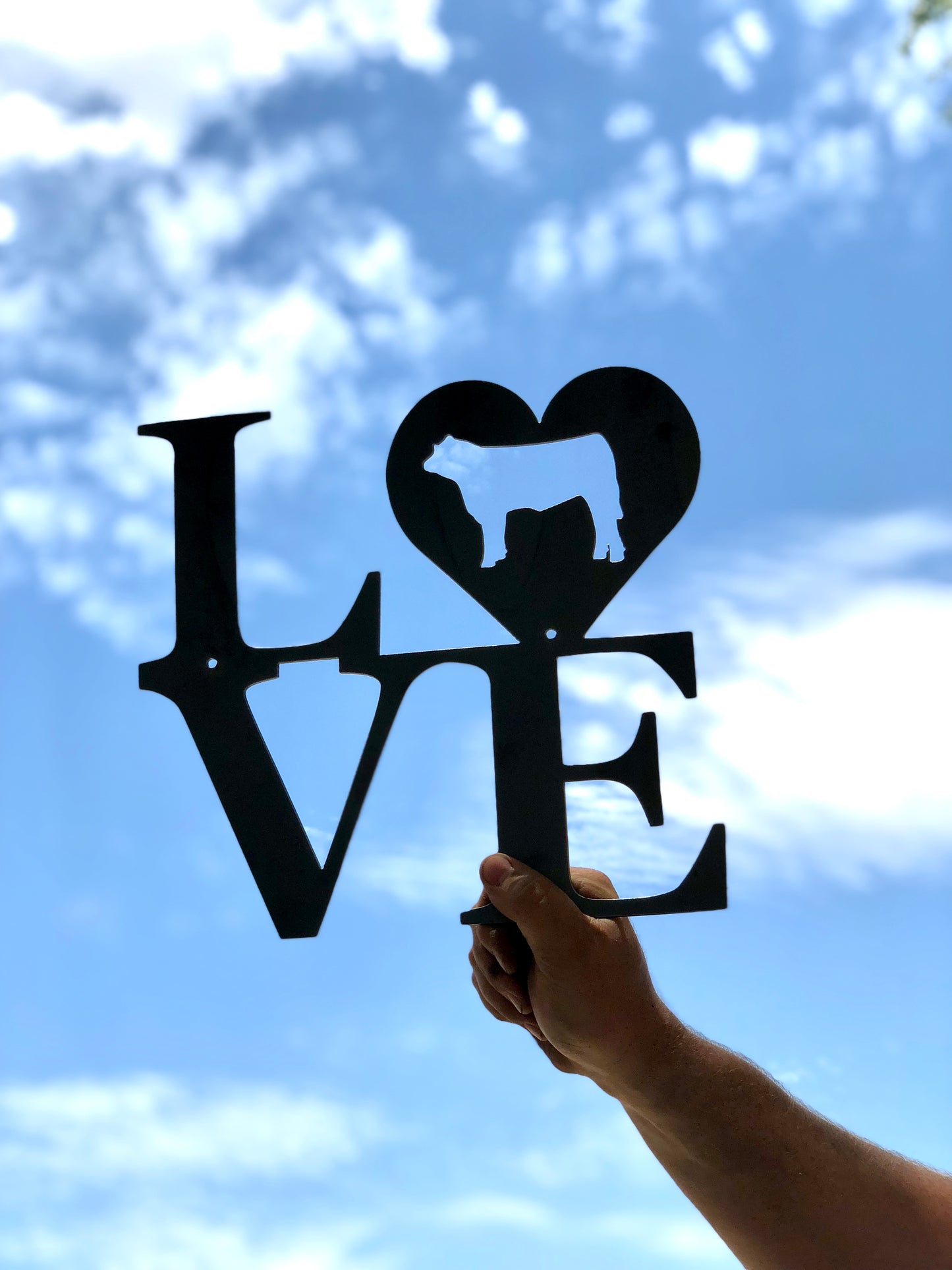 Stacked “Love” Show Animal Metal Sign