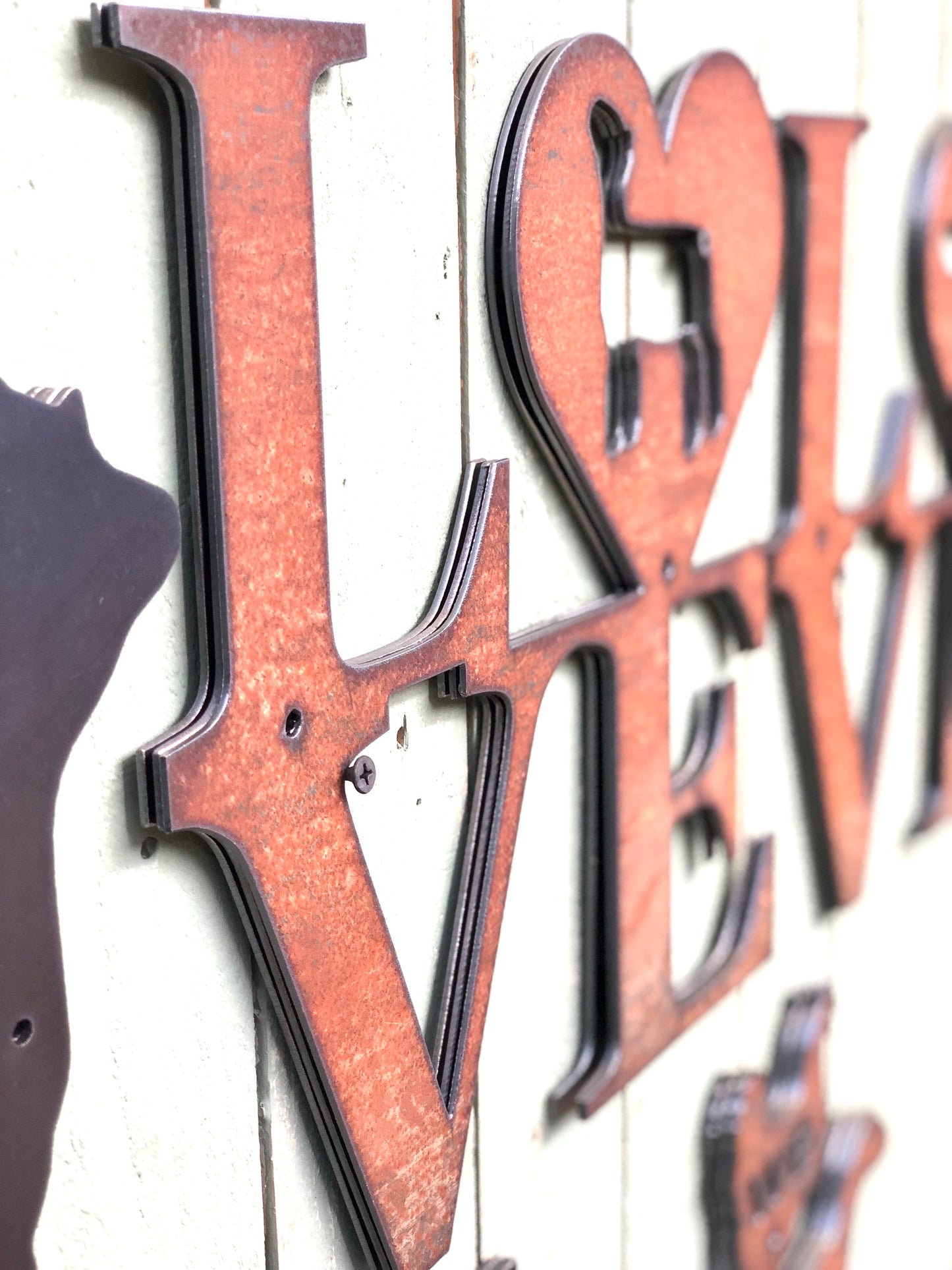 Stacked “Love” Show Animal Metal Sign