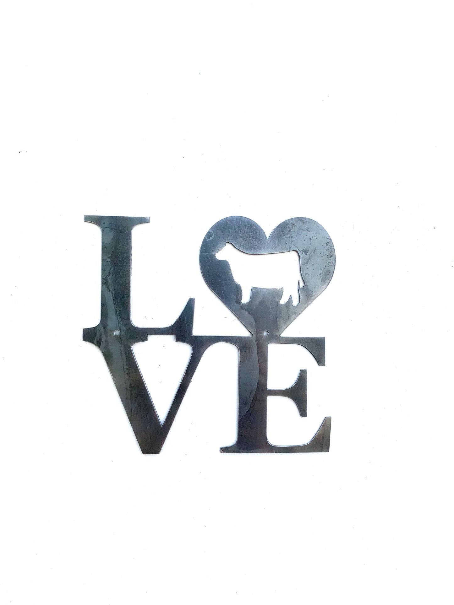 Stacked “Love” Show Animal Metal Sign