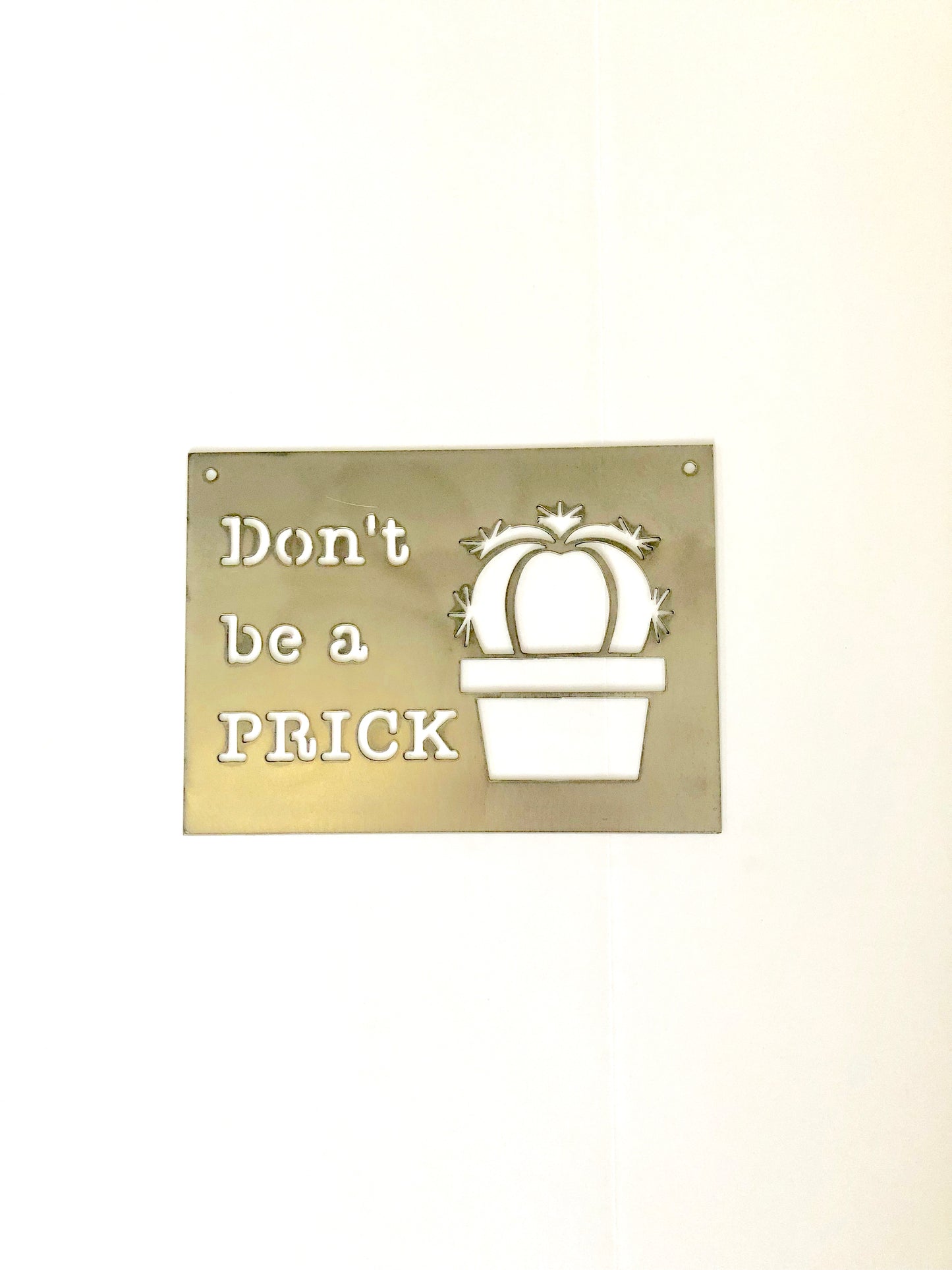 Don’t Be a Prick succulent Metal Sign