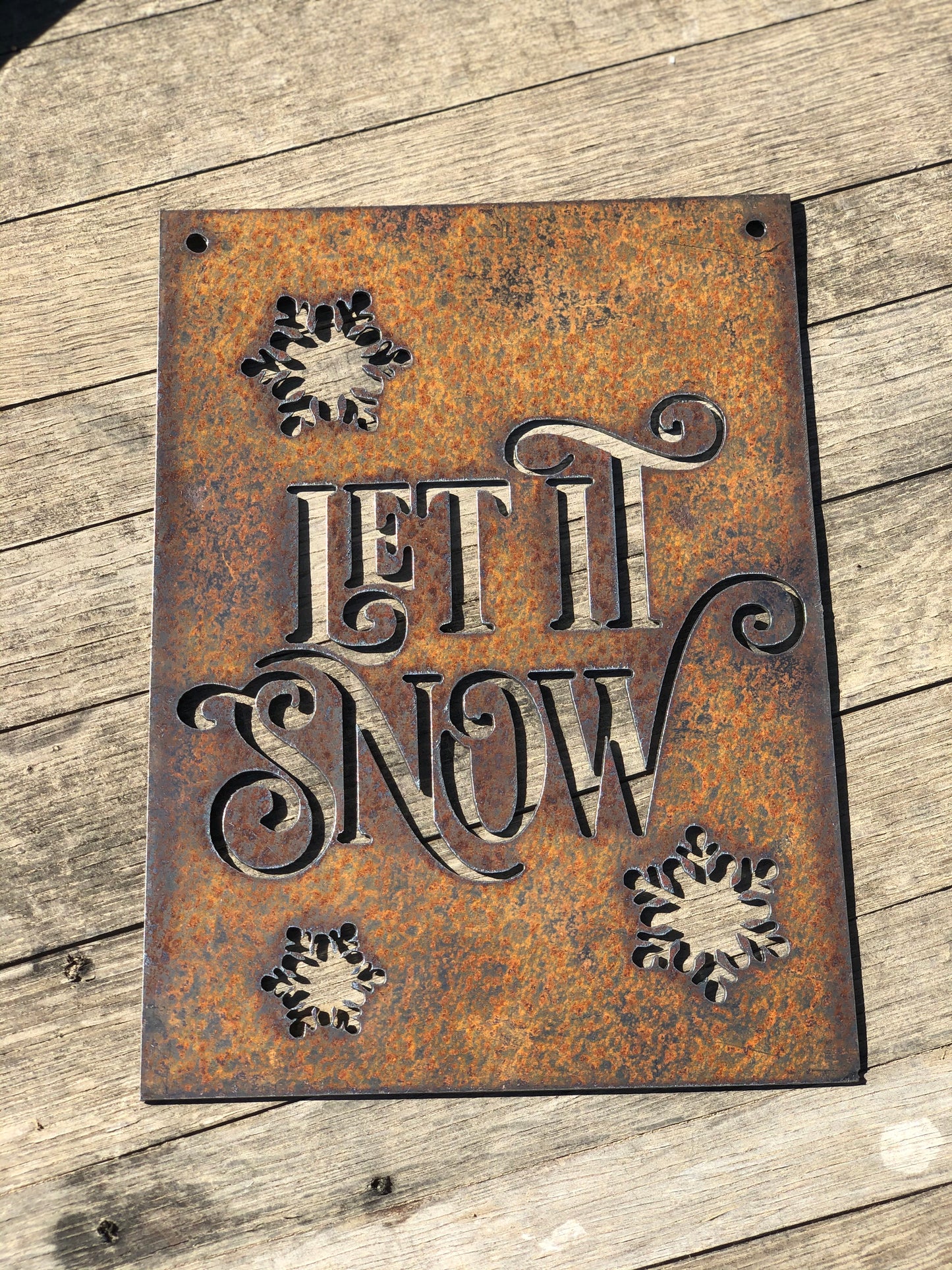 Let It Snow Small Rectangular Metal Sign