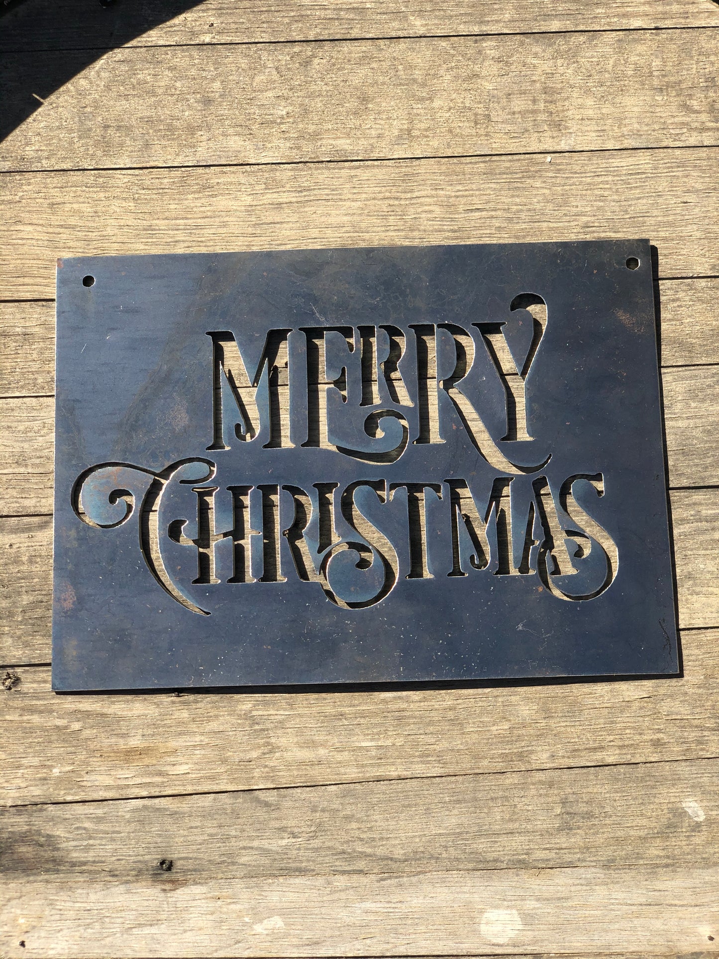 Merry Christmas Small Rectangular Metal Sign