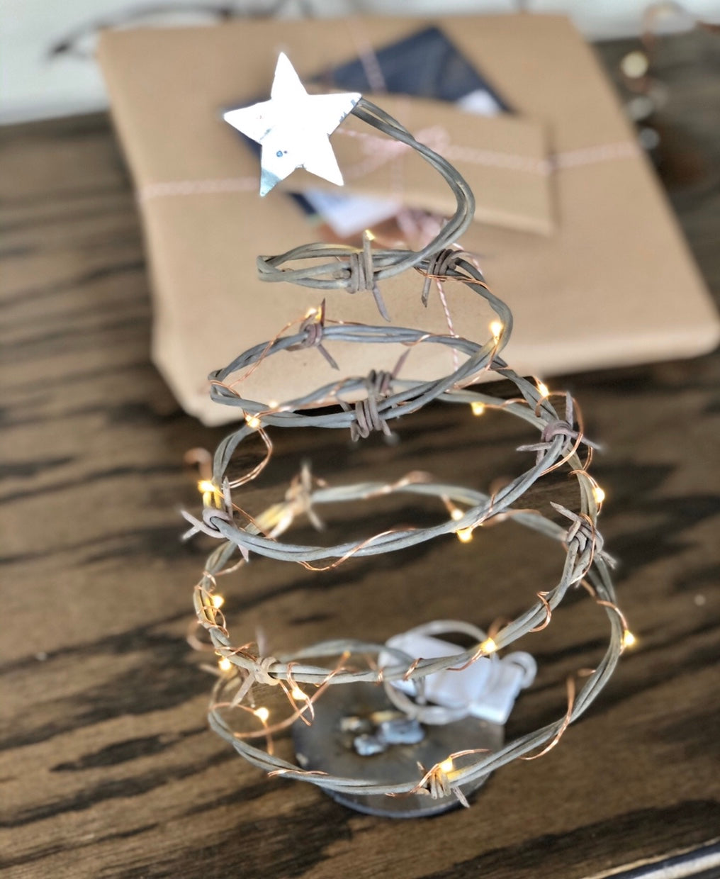 Barbed wire Christmas Tree