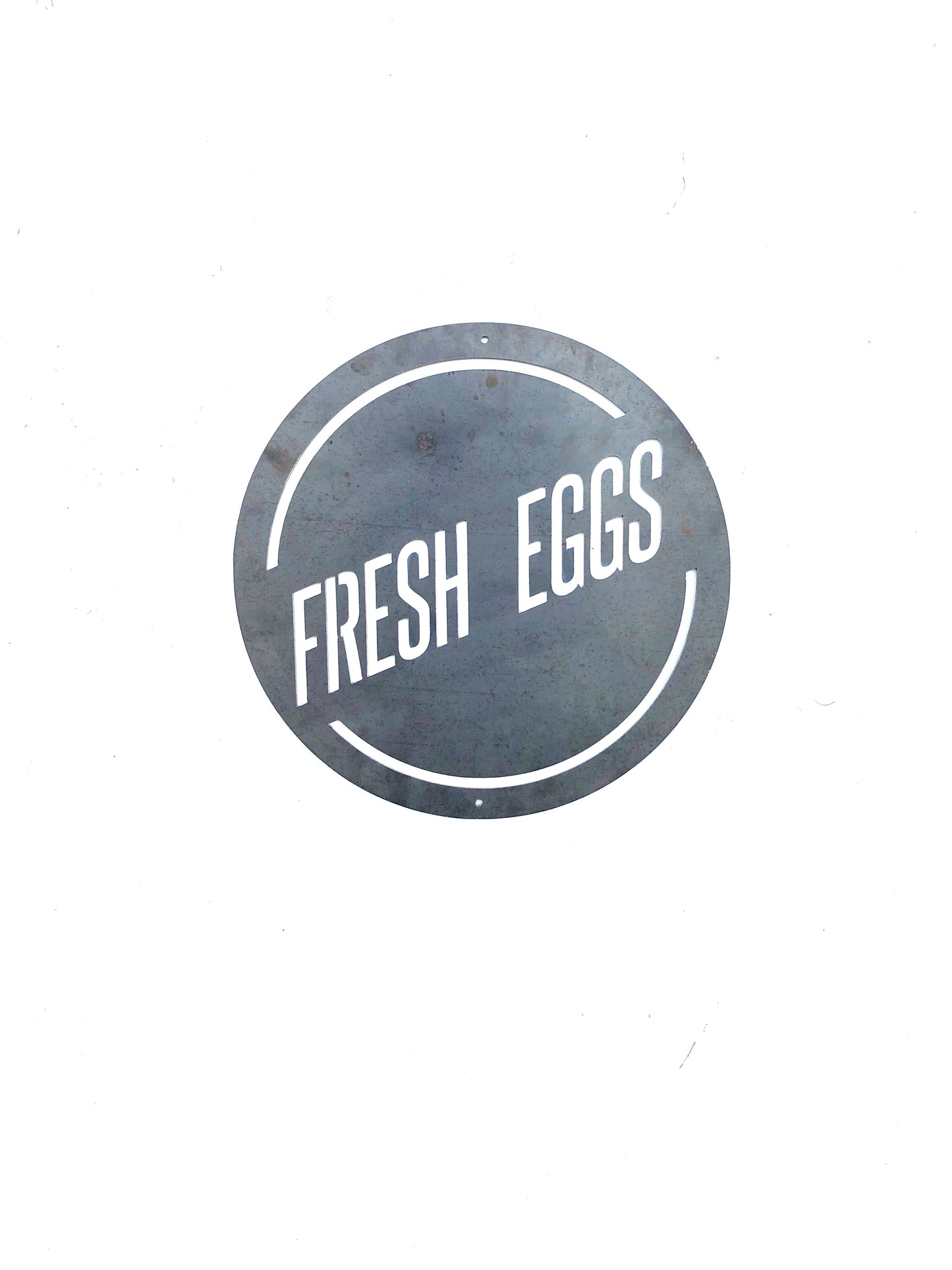 Fresh Eggs Metal Sign