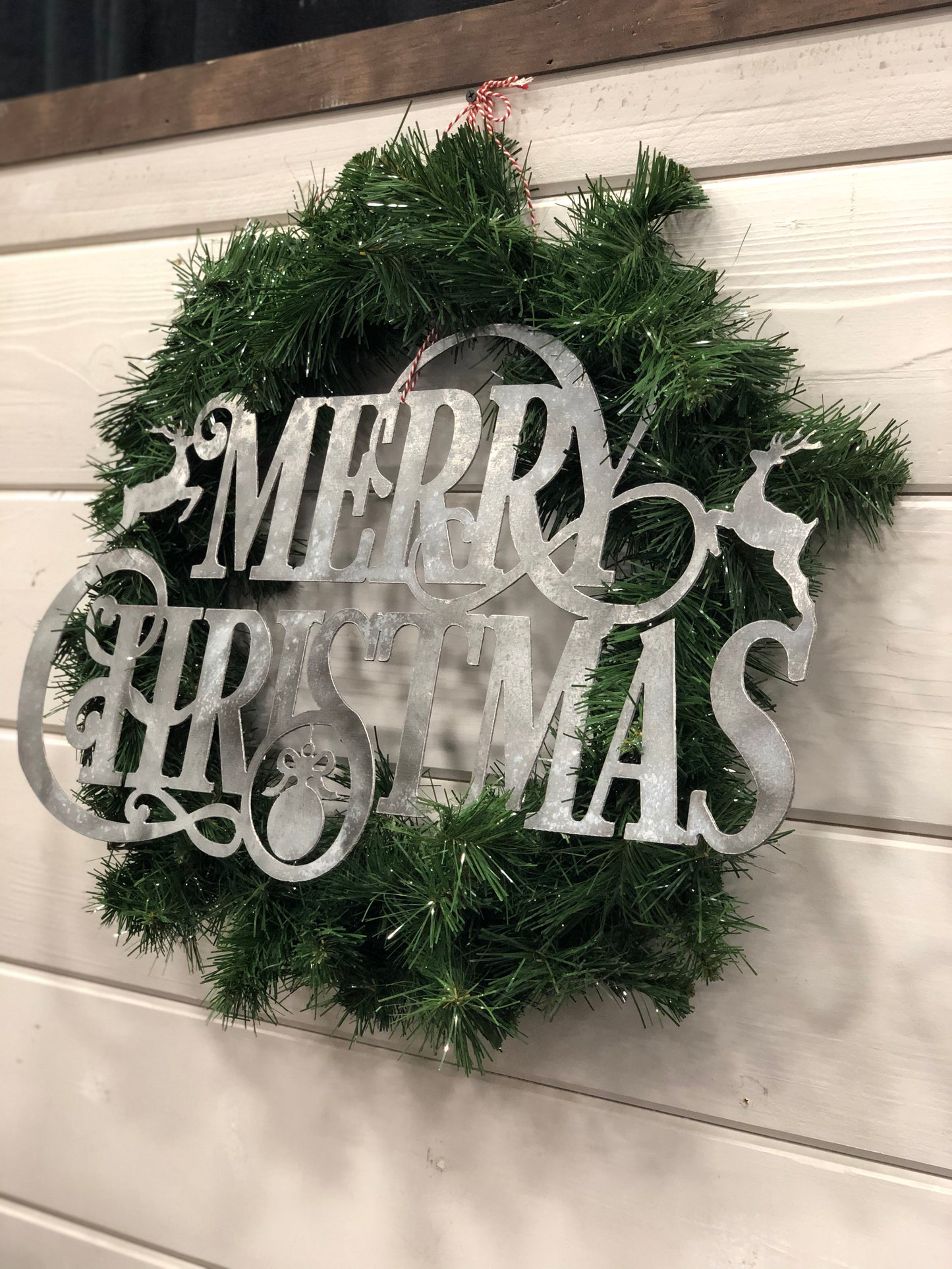 Merry Christmas Galvanized Metal Sign