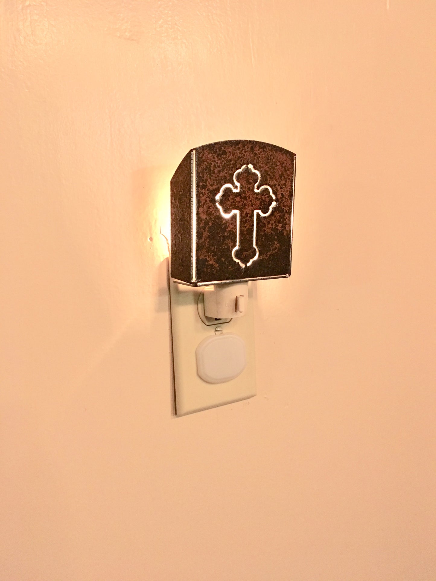 Custom Metal Night Light - Cross