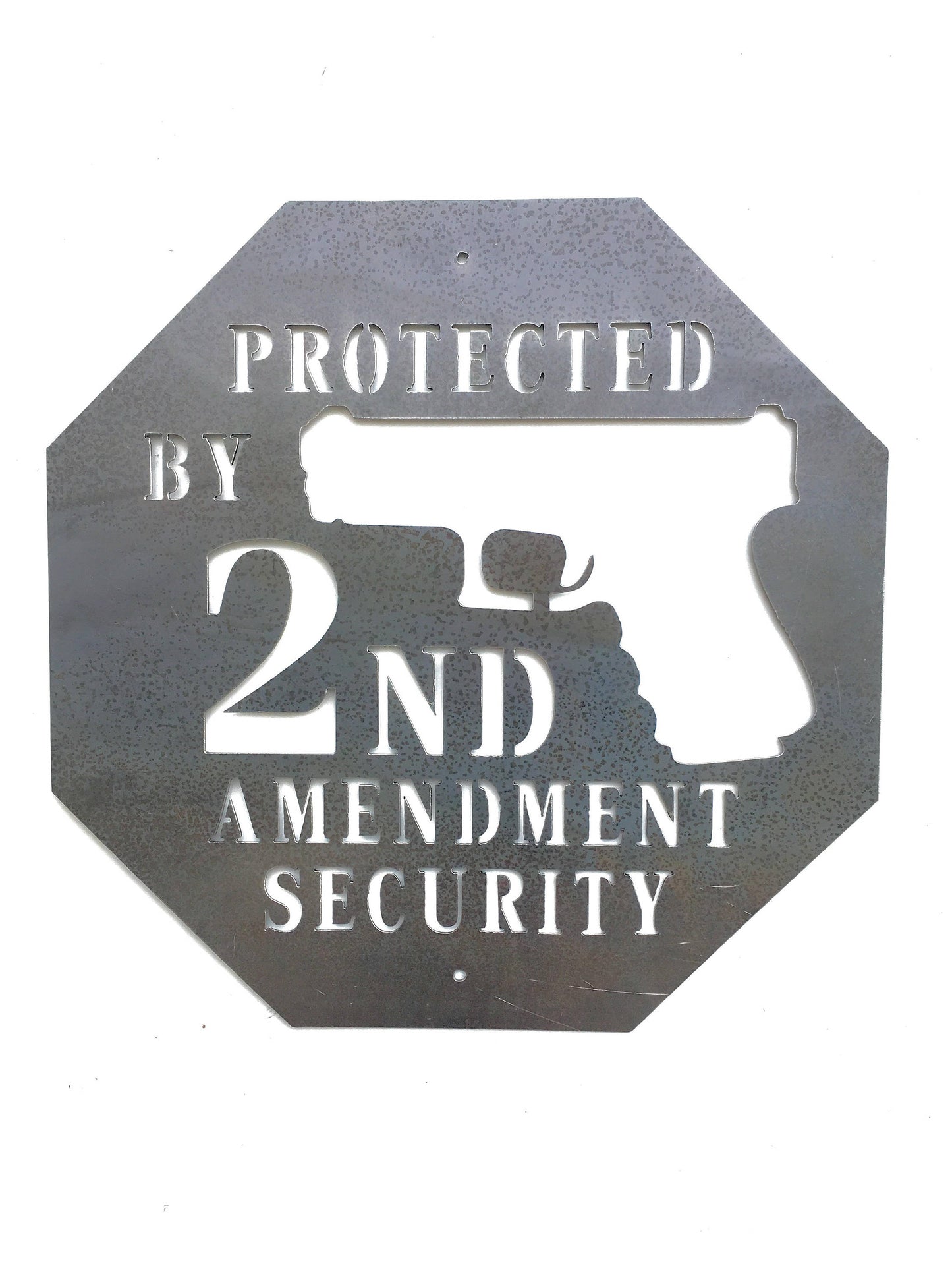 Protected by 2nd Amendment Security Metal Sign