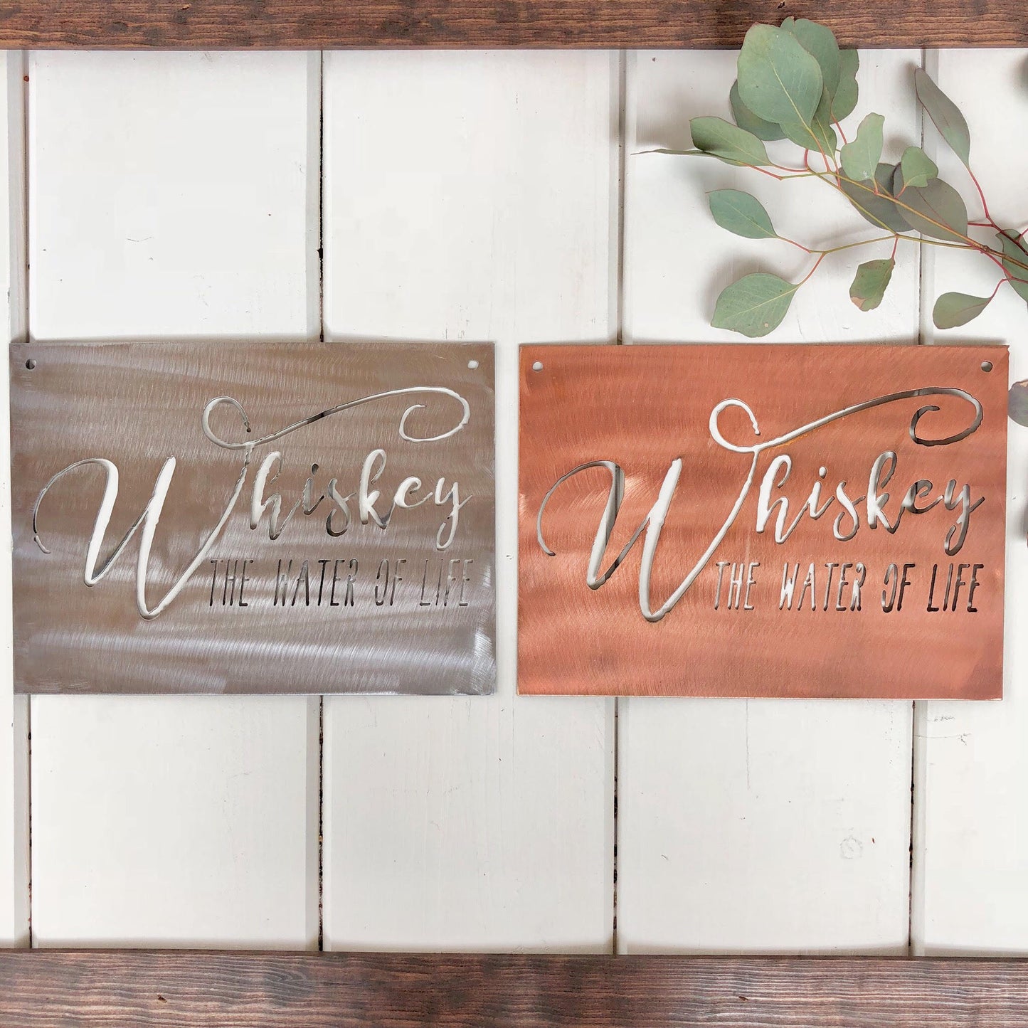 Whiskey the Water of Life Small Rectangular Metal Sign