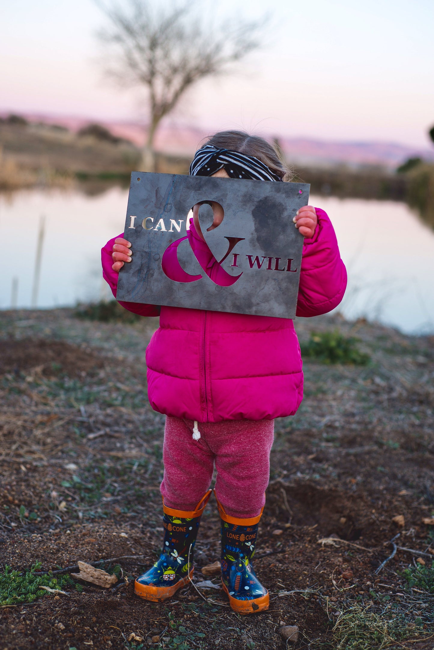 I Can & I Will Small Rectangular Metal Sign