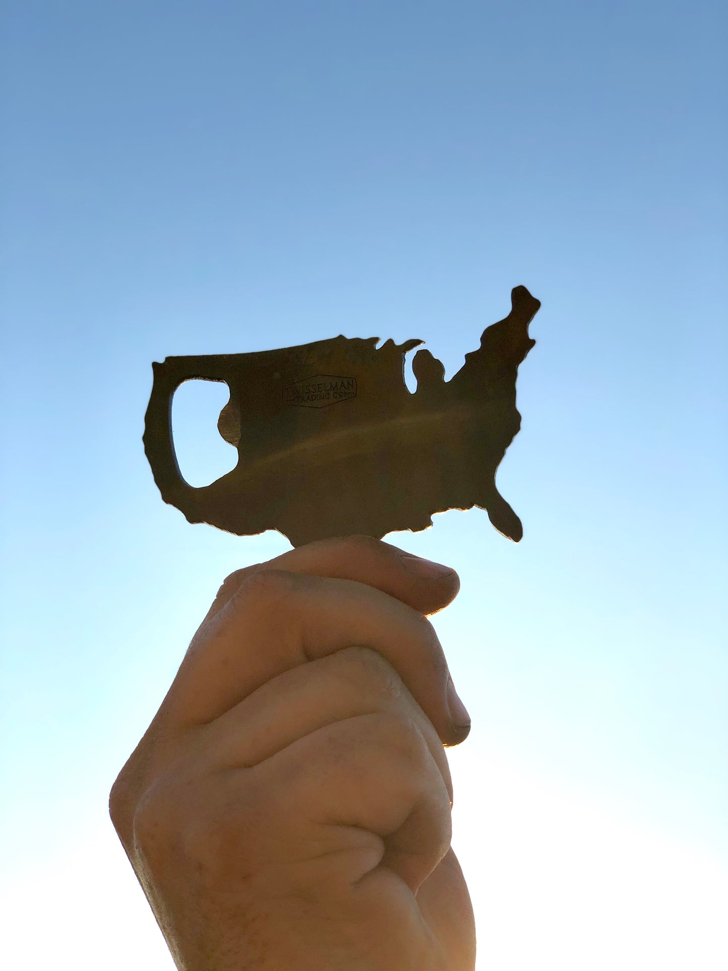 USA Outline Metal Bottle Opener
