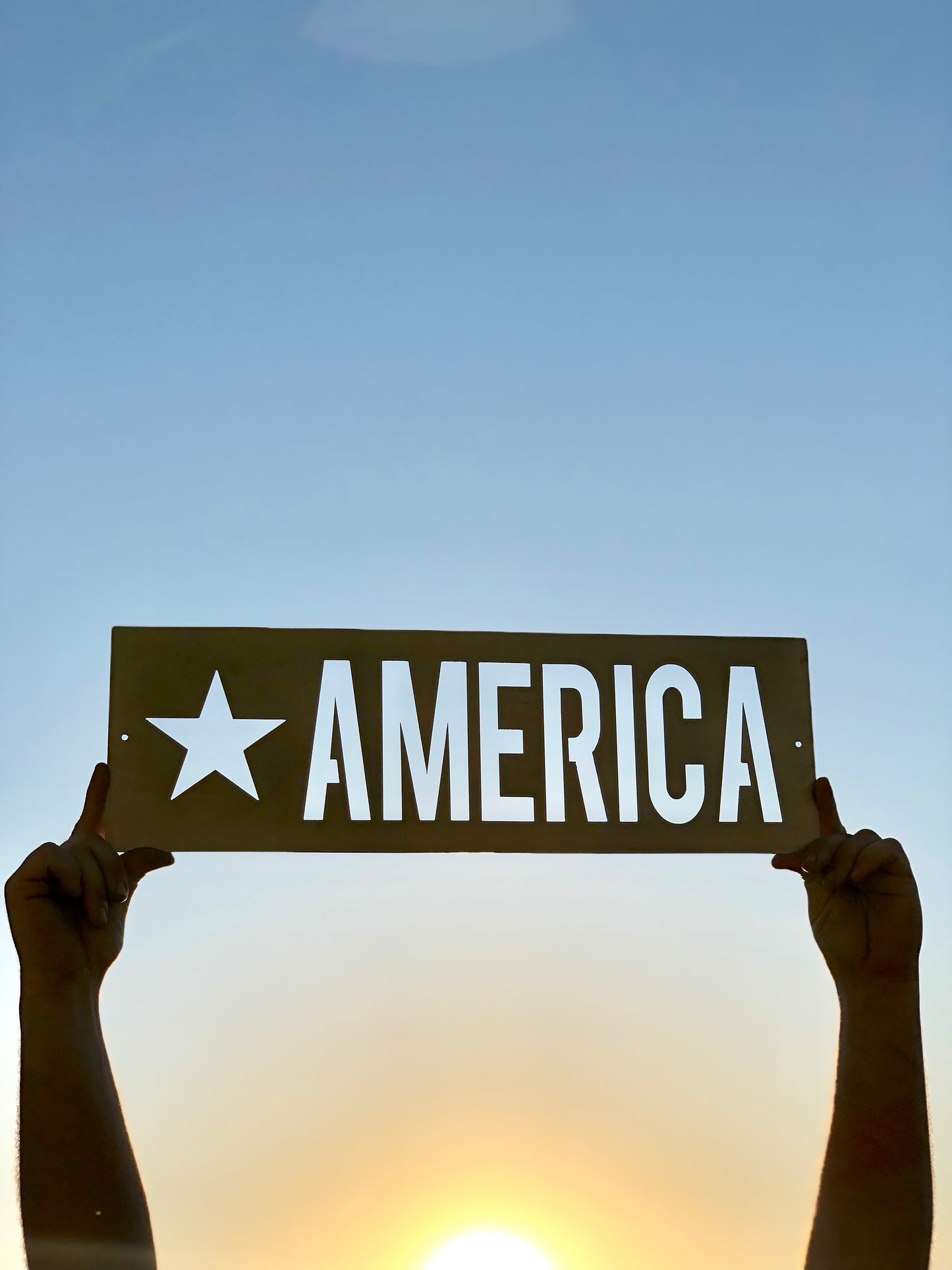 Star America Metal Sign