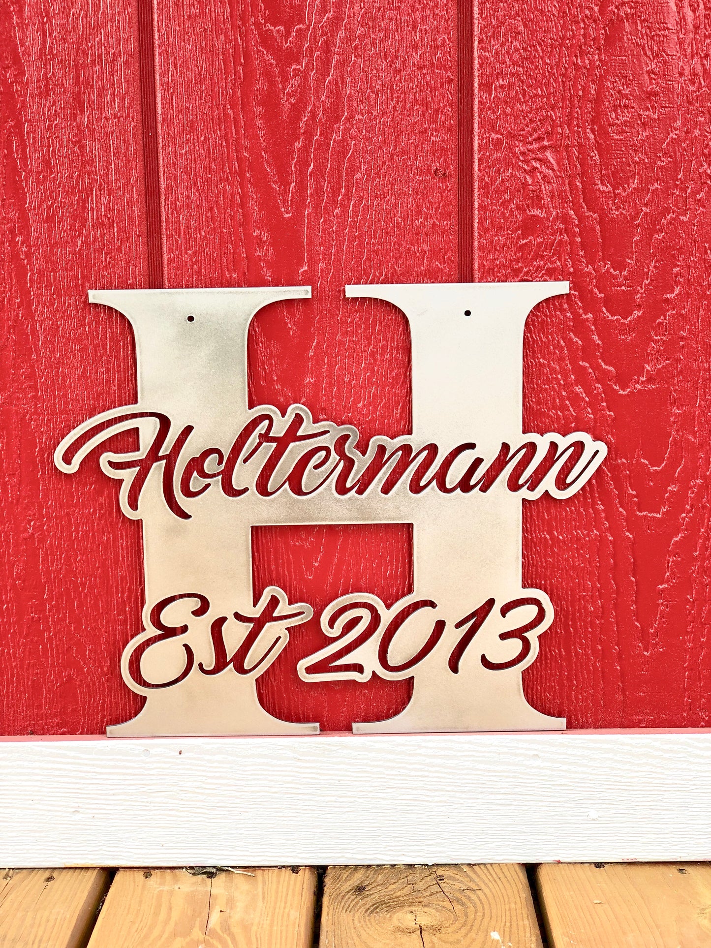 Monogram Letter established Metal Wall Hanging
