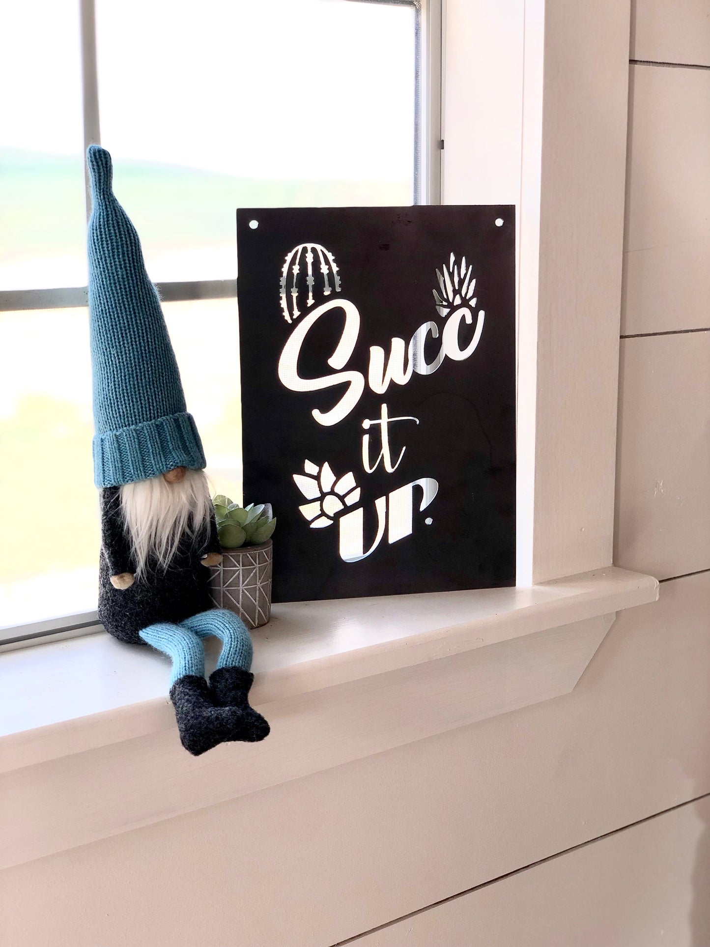 “Succ it up” succulent Metal Sign