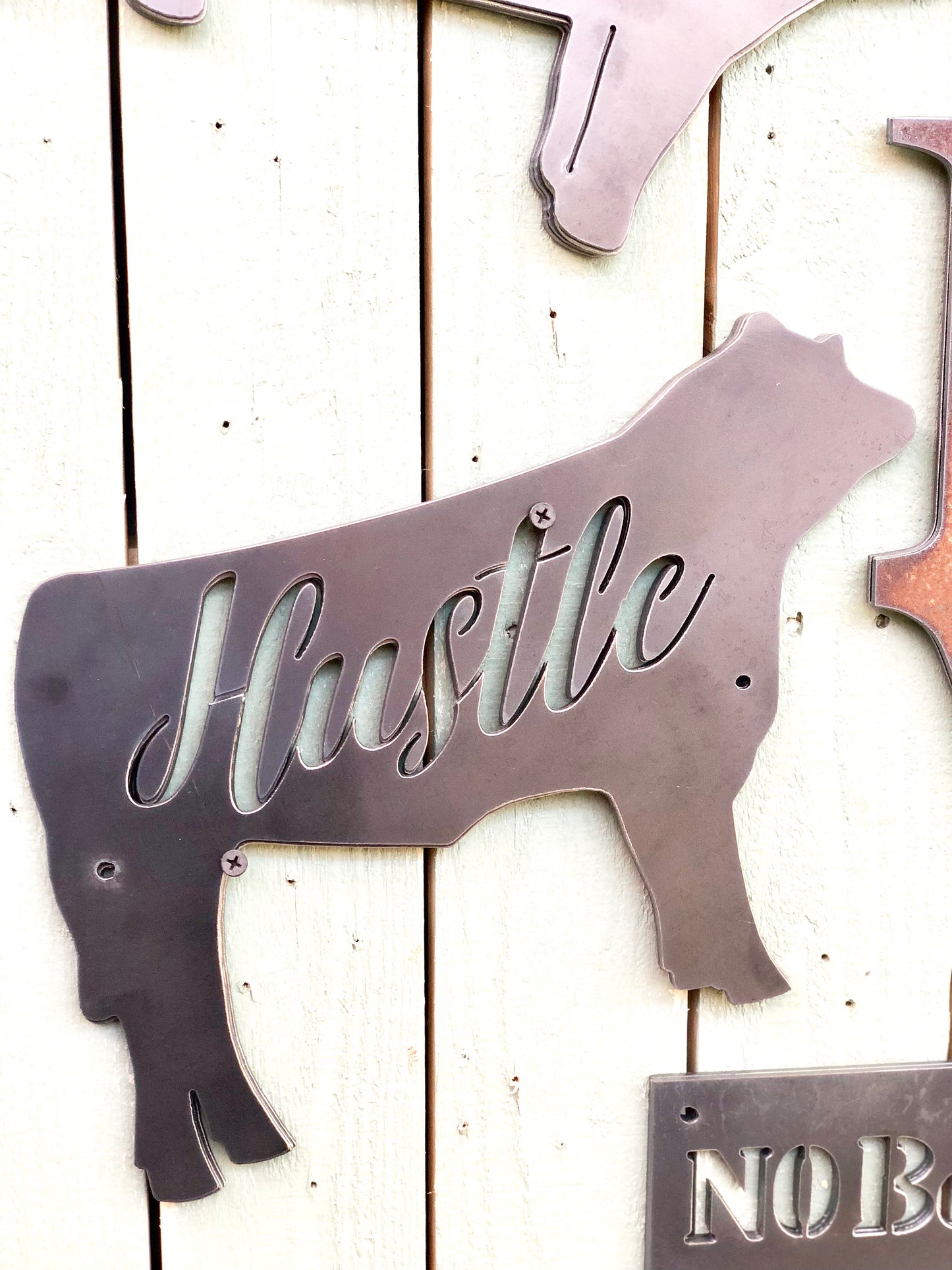 “Hustle” Show Animal Metal Sign