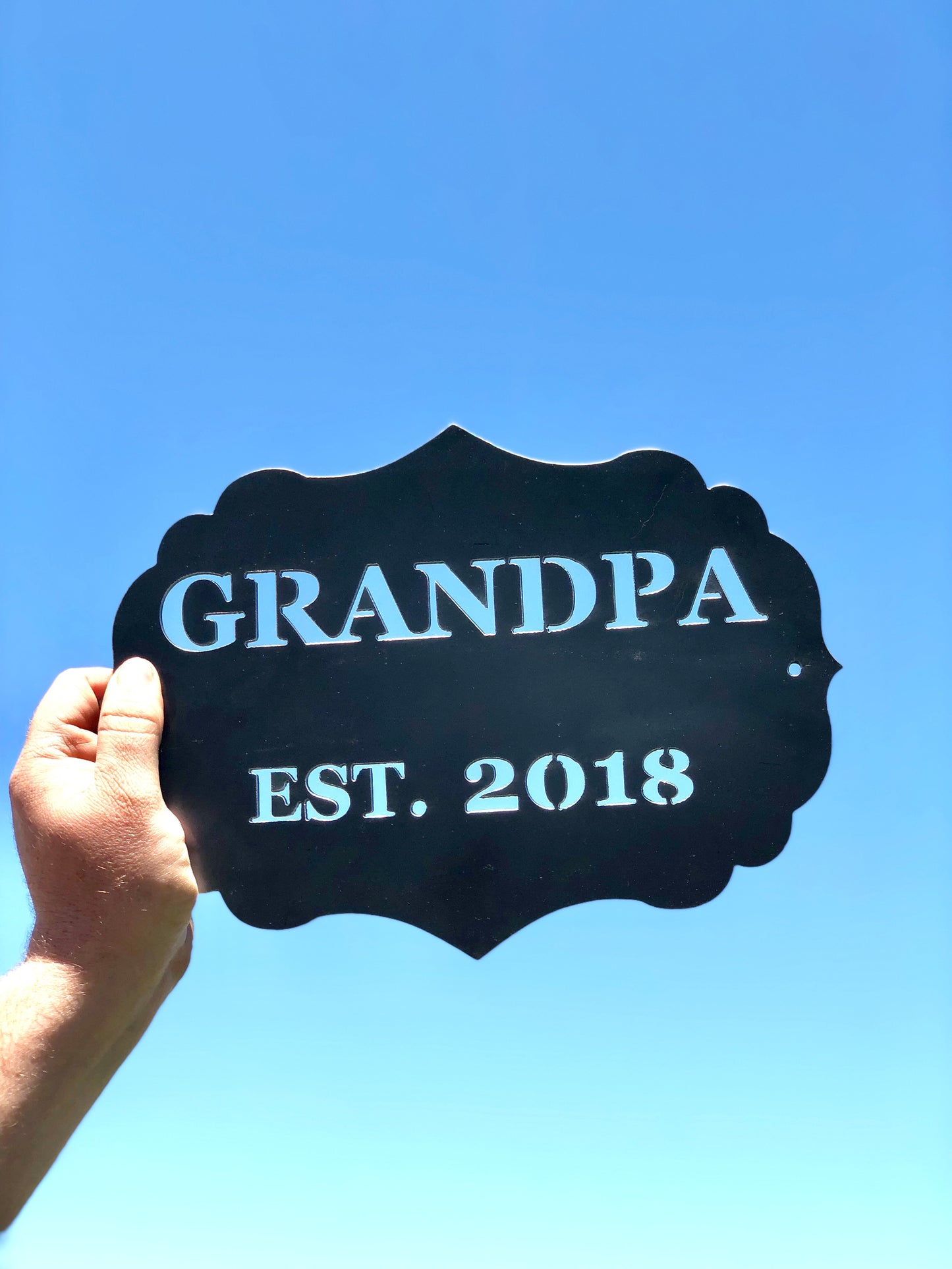 GRANDPA established Metal Wall Hanging