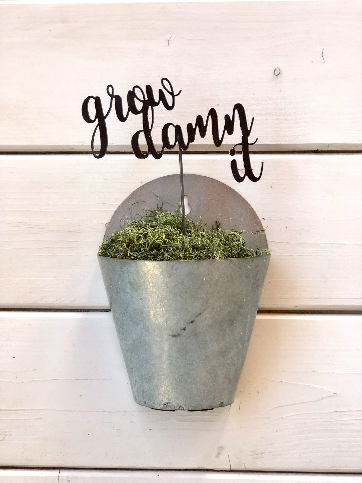 Metal Script Font Plant Stake