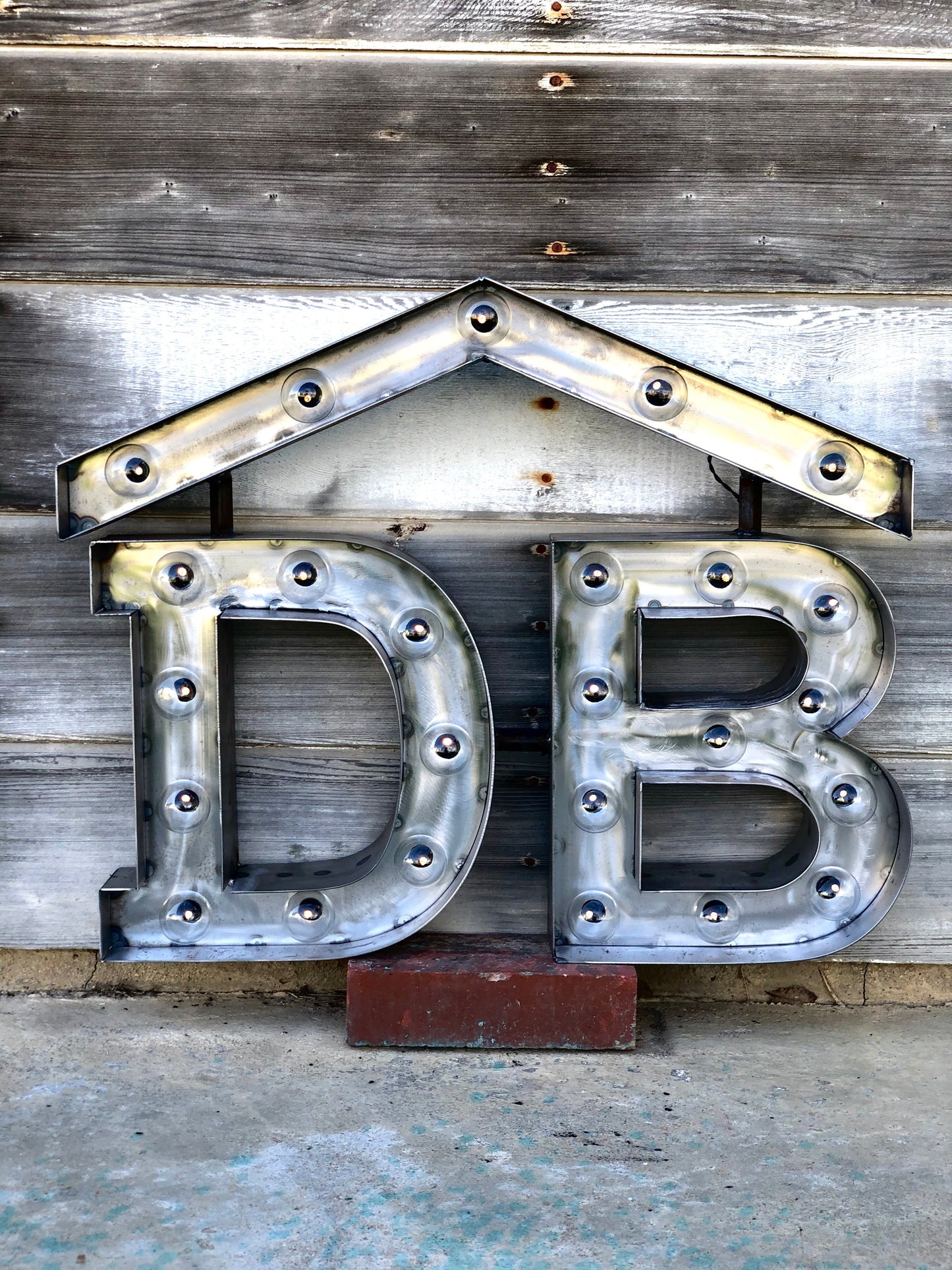 Custom Metal Marquee Light Cattle Brand Sign