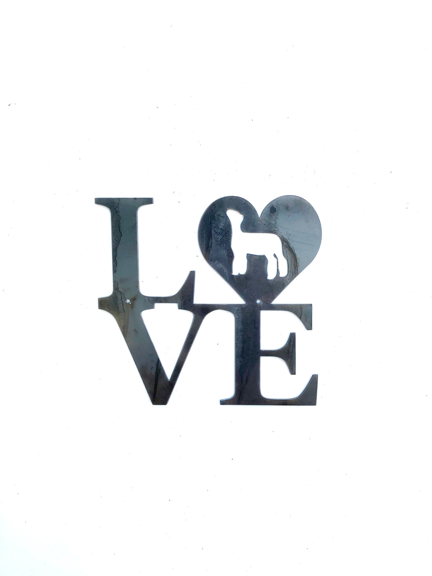 Stacked “Love” Show Animal Metal Sign