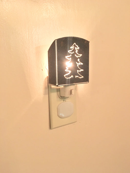 Custom Metal Night Light - Spruce Tree