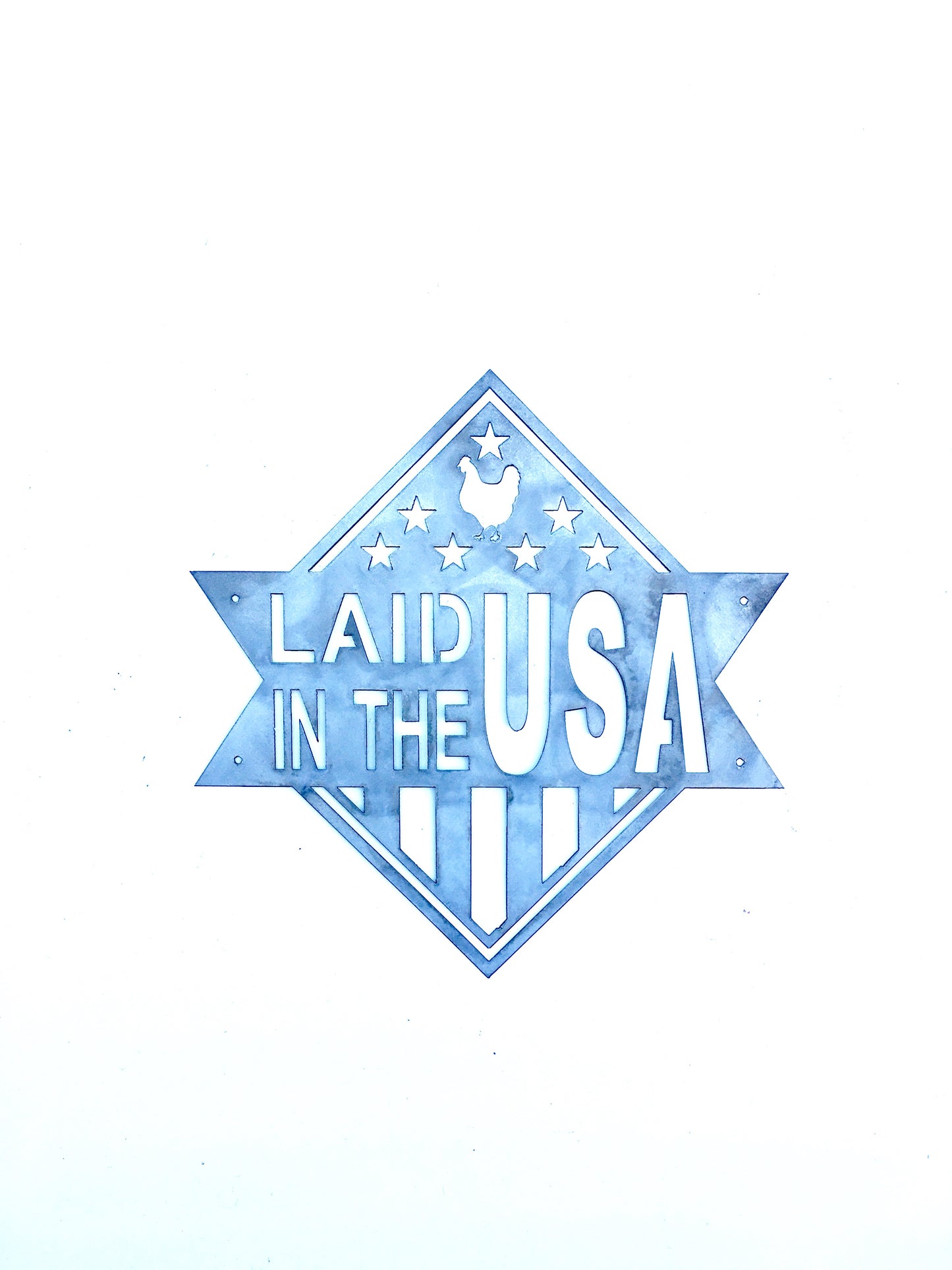 Diamond Banner Laid in the USA Metal Sign