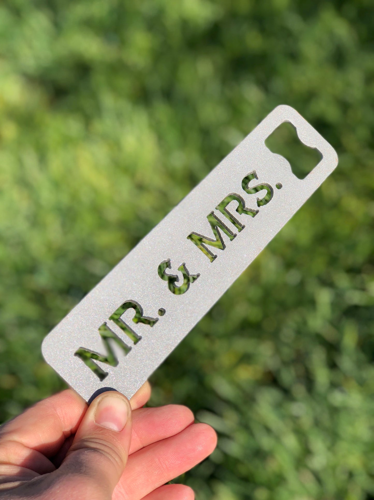 MR & MRS Metal Bottle Opener