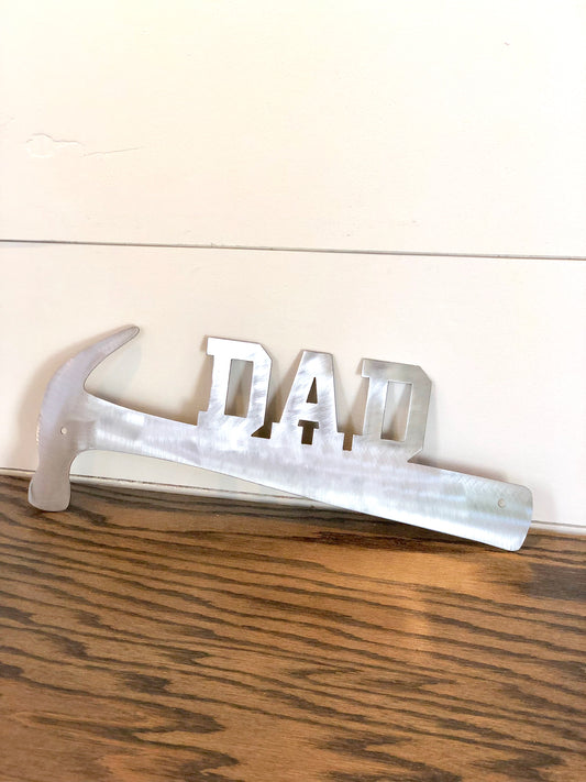 DAD Hammer Metal Wall Hanging
