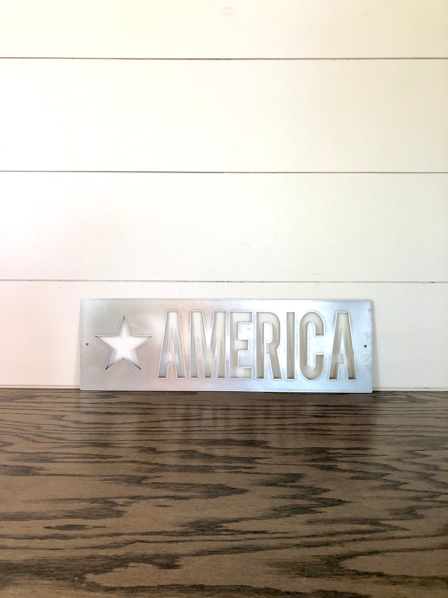 Star America Metal Sign