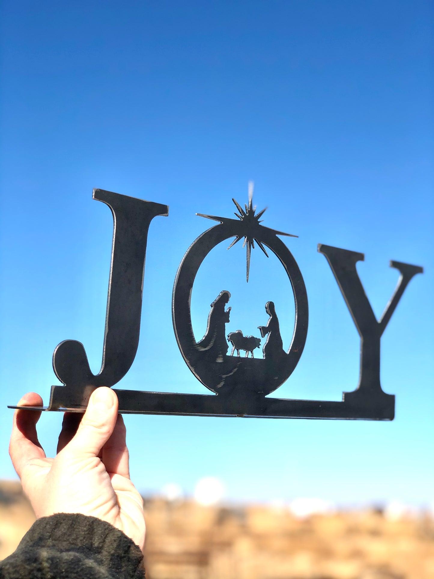 Joy Nativity Metal Stand