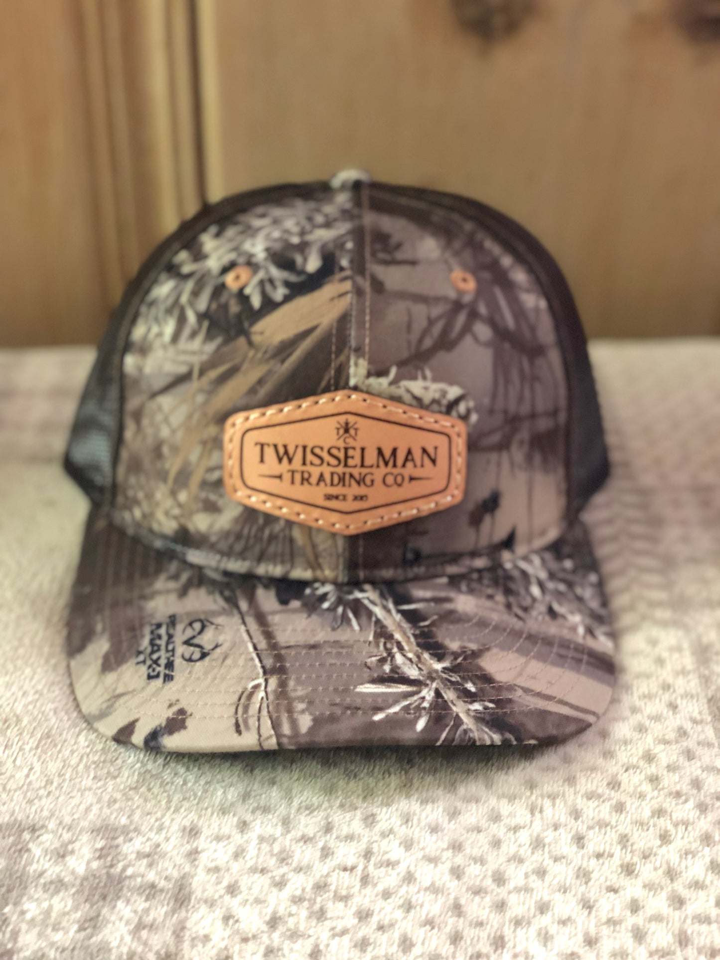 TTC - Leather 112 Richardson Trucker Snapback RealTree Max Camo with Leather Patch Logo