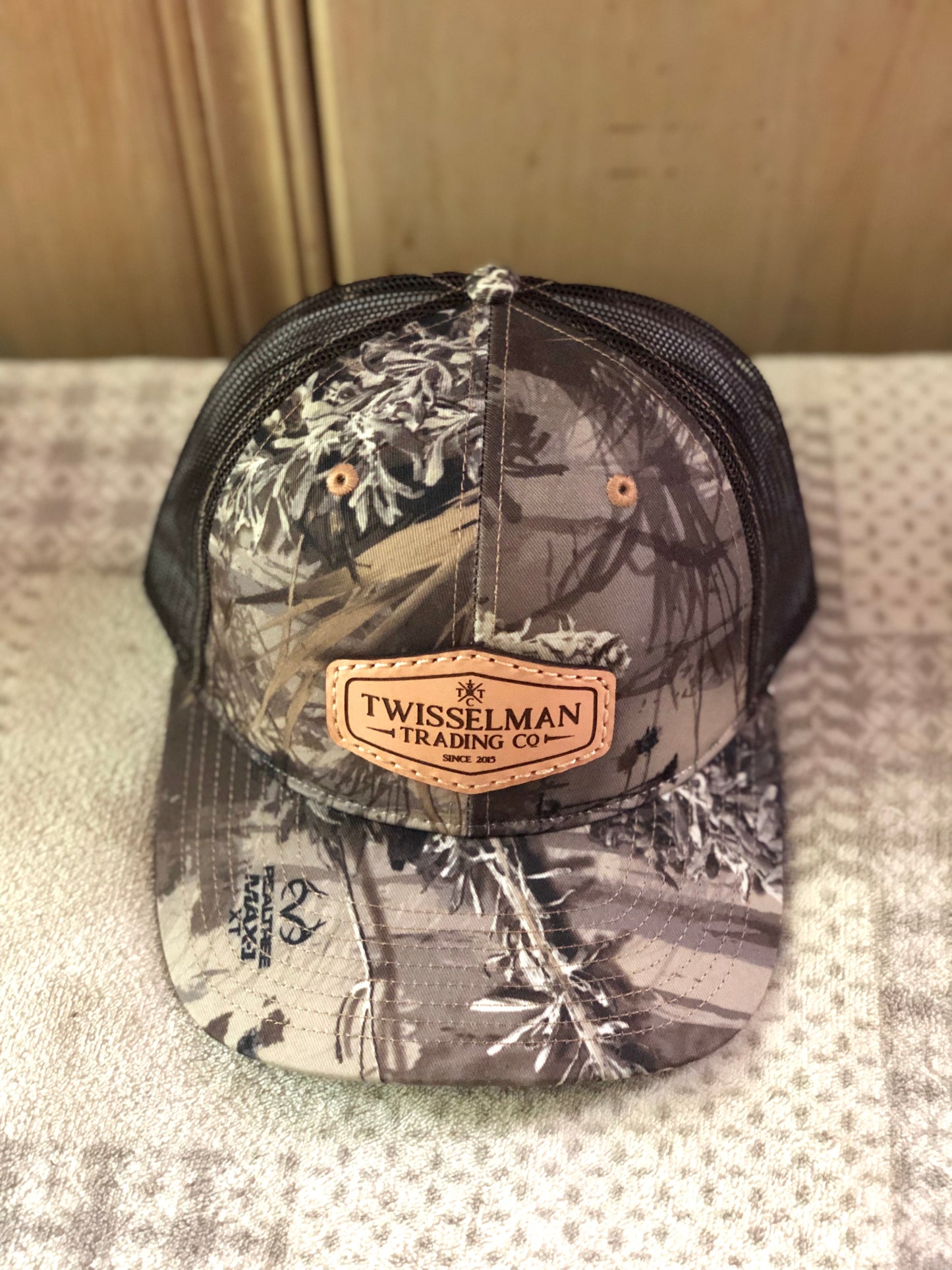TTC - Leather 112 Richardson Trucker Snapback RealTree Max Camo with Leather Patch Logo