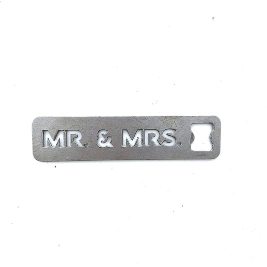 MR & MRS Metal Bottle Opener