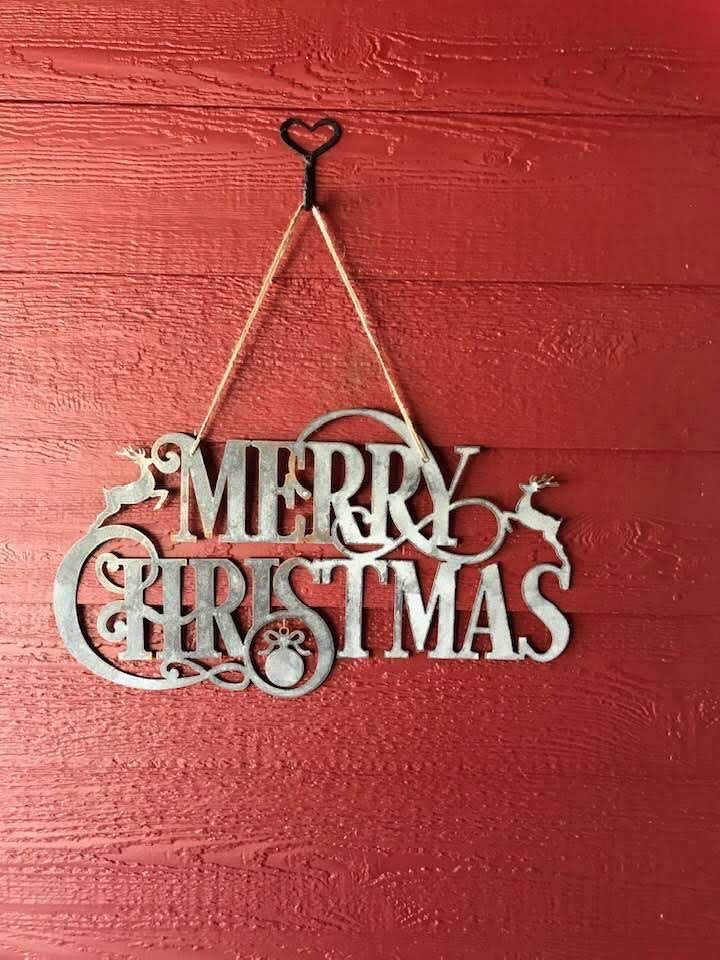Merry Christmas Galvanized Metal Sign