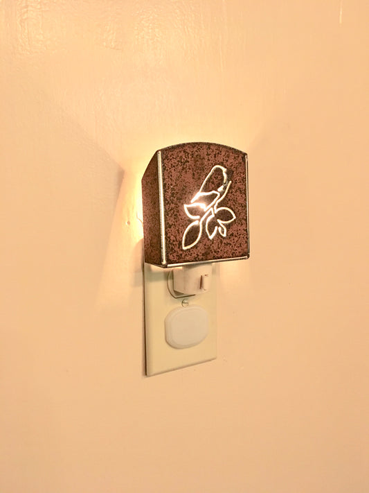 Custom Metal Night Light - Bird on Limb