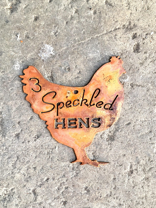 Hen Ornament/Three Speckled Hens ornament
