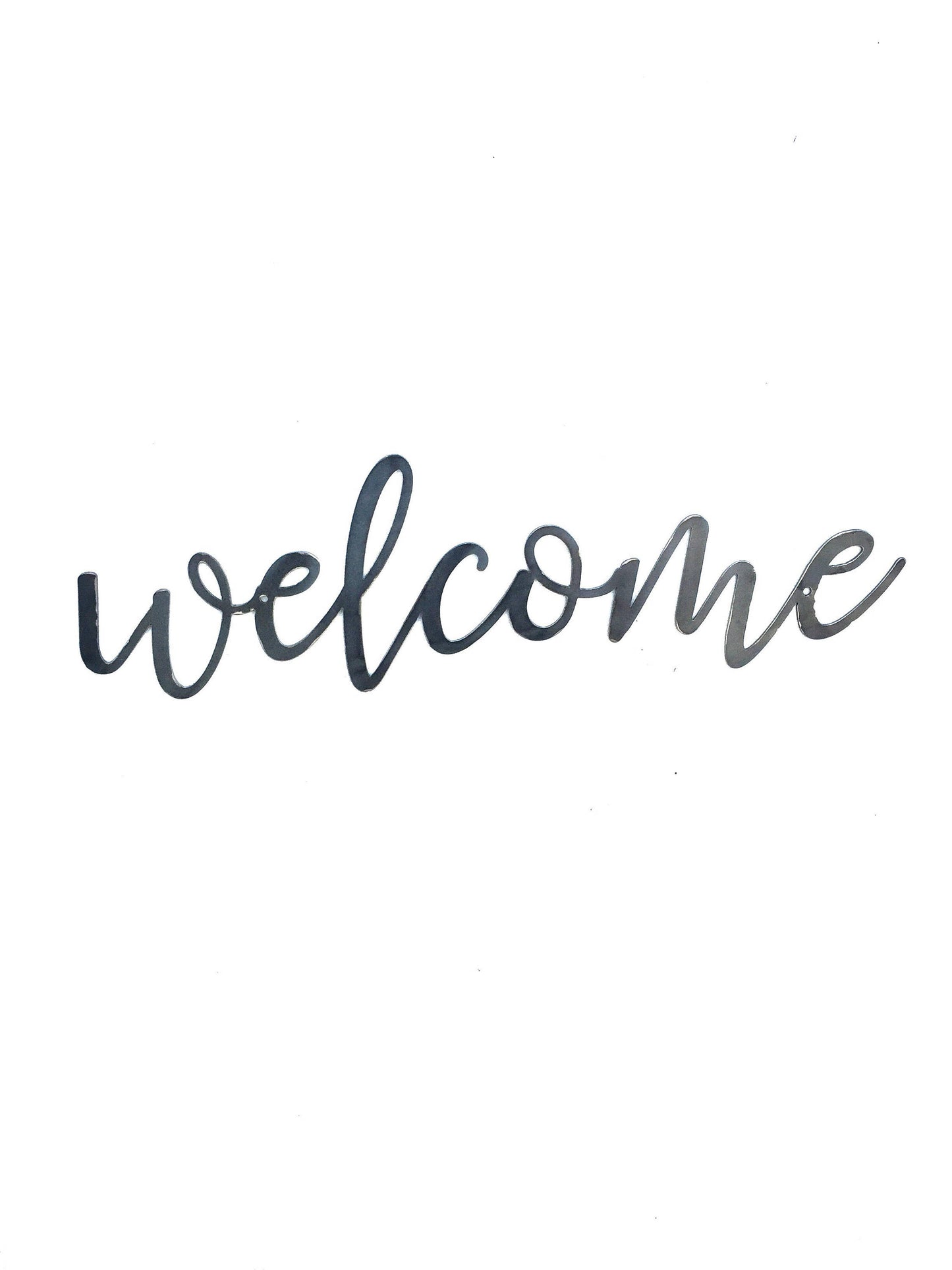 WELCOME Script Metal Word Wall Expressions