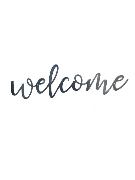 WELCOME Script Metal Word Wall Expressions