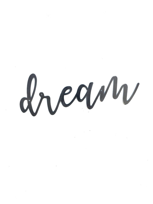 DREAM Script Metal Word Wall Expressions