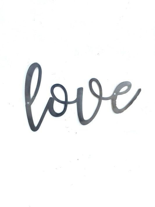 LOVE Script Metal Word Wall Expressions