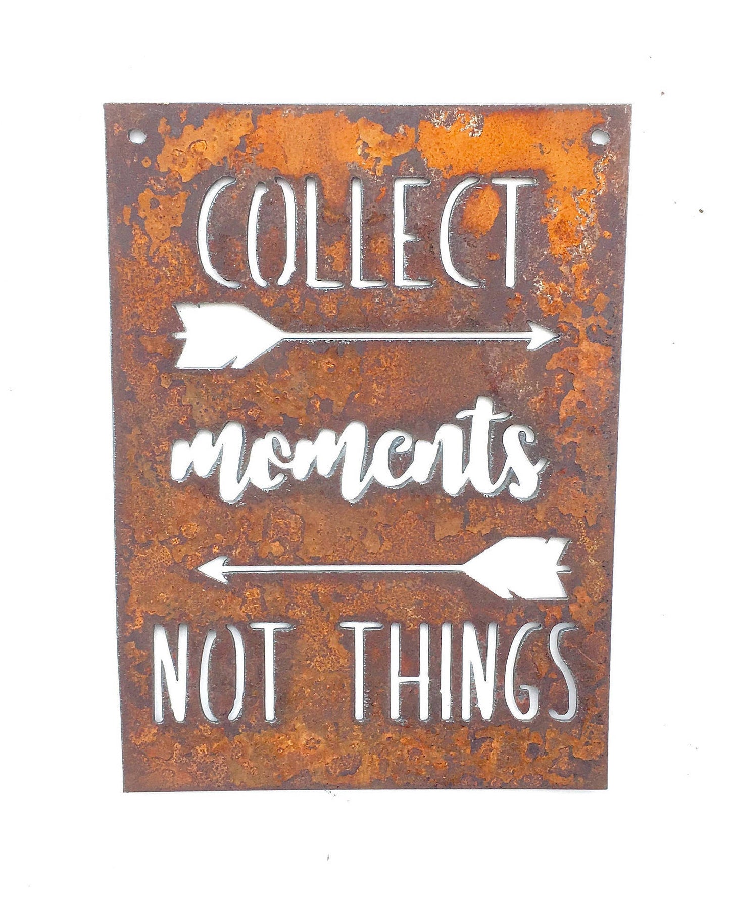 Collect Moments Not Things Small Rectangular Metal Sign