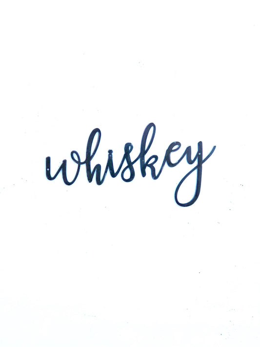 WHISKEY Script Metal Word Wall Expressions