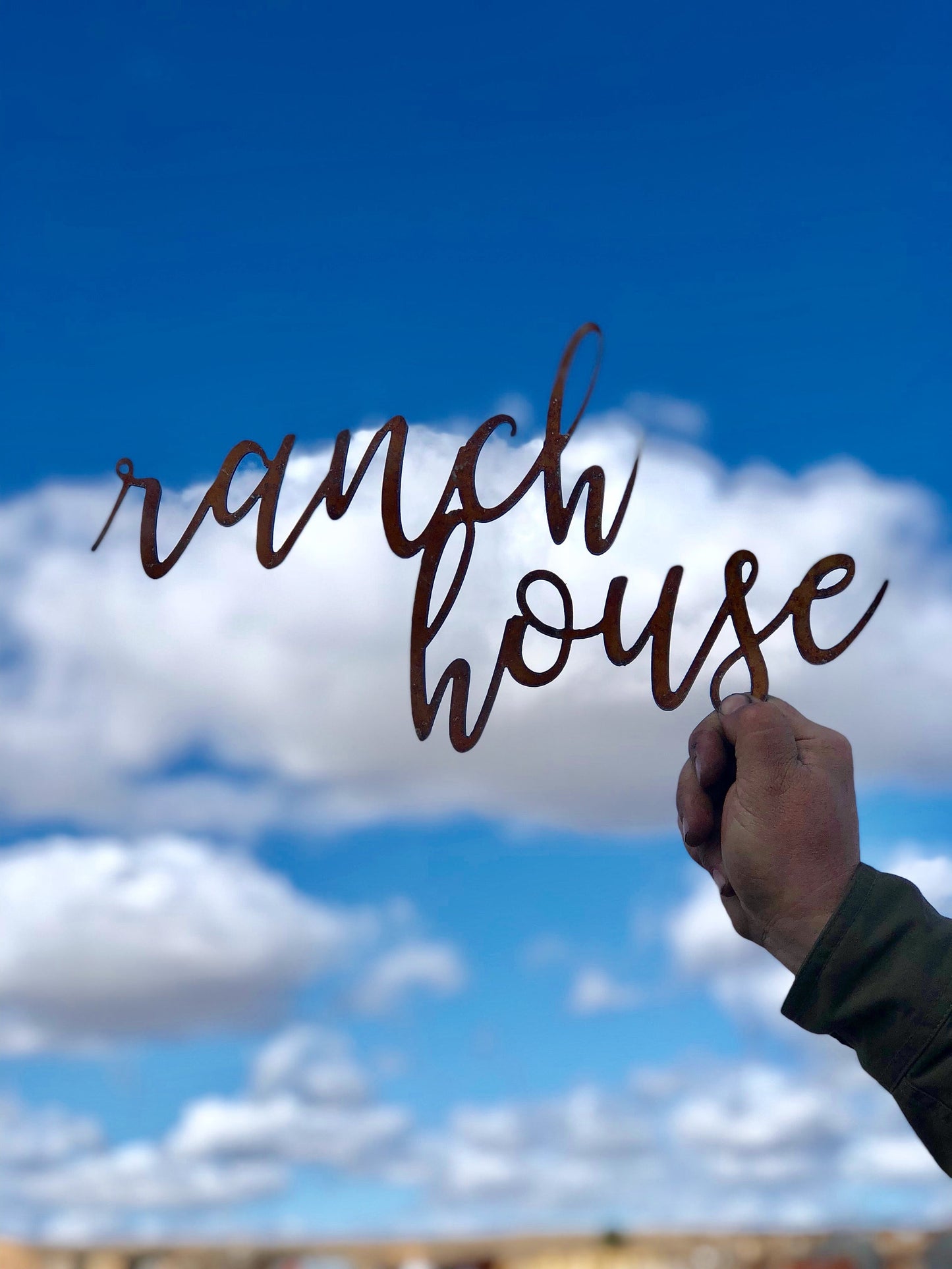 RANCH HOUSE Script Metal Word Wall Expressions
