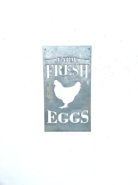 Farm Fresh Eggs Metal Sign
