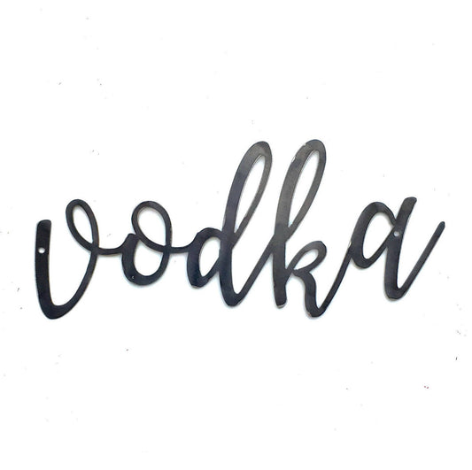 VODKA Script Metal Word Wall Expressions